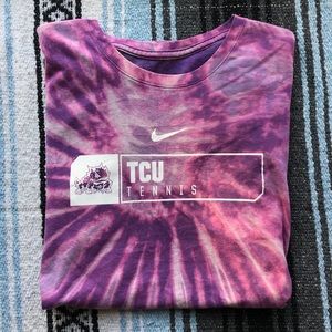 Nike TCU Tennis tee, Bleach dyed, Size XL!
